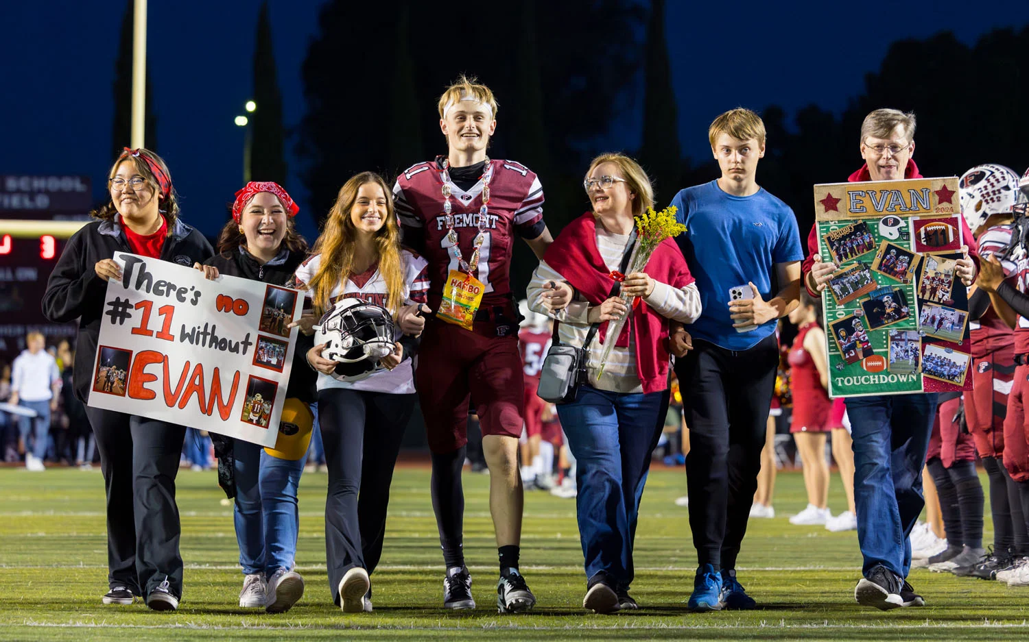 Fremont Senior Evan Eatock and family