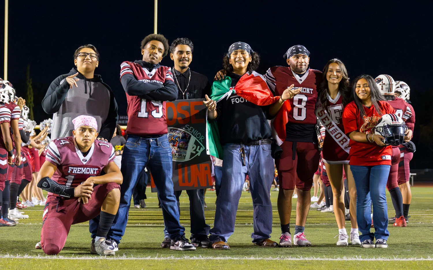 Fremont Senior Josh Gutierrez and family