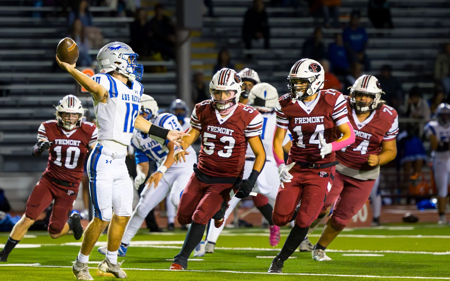 Fremont Defense getting after the QB