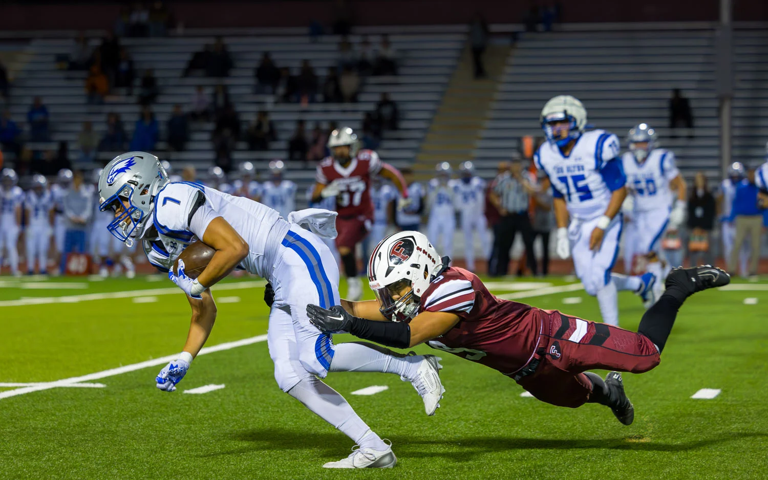 Fremont defender making the tackle