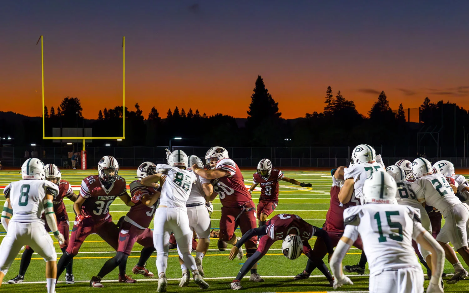 Field Goal Unit kicking the ball