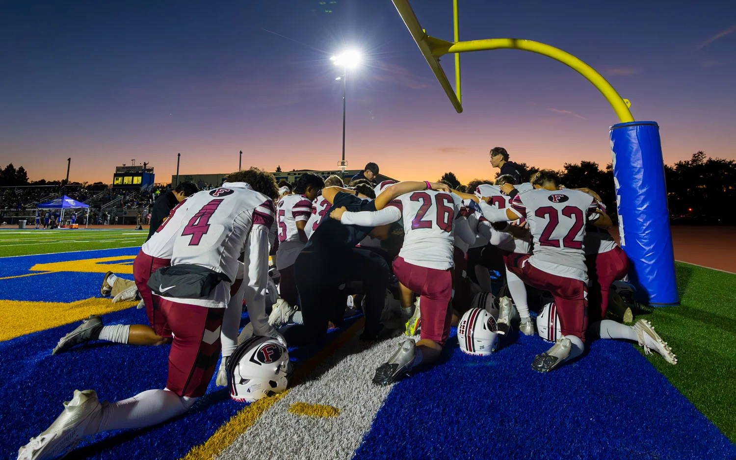 Team meets before the game